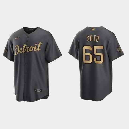 Men Gregory Soto Detroit Tigers 2022 Mlb All Star Game Charcoal  Jersey